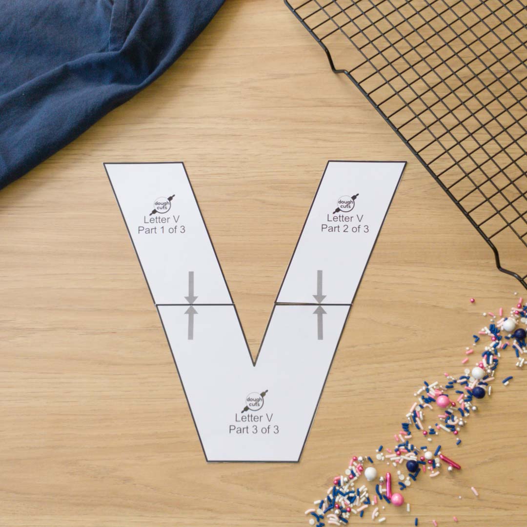 PRINT AT HOME - Letter Cookie Cake Templates Individual 11&quot; Tall