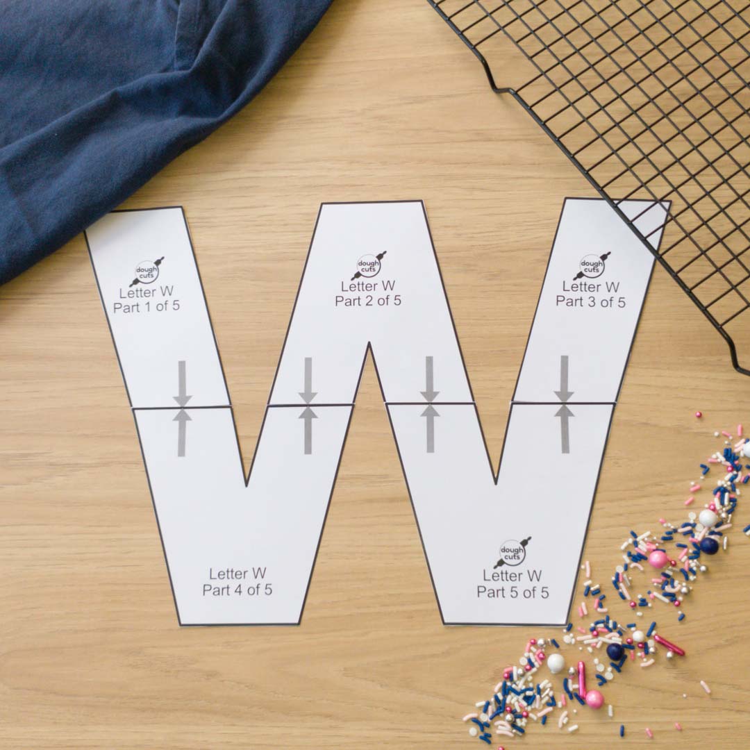 PRINT AT HOME - Letter Cookie Cake Templates Individual 11&quot; Tall