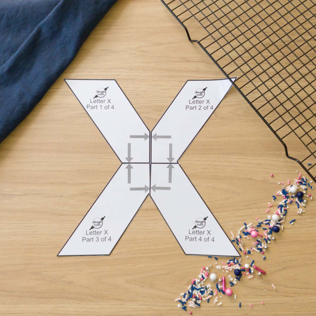 PRINT AT HOME - Letter Cookie Cake Templates Individual 11&quot; Tall