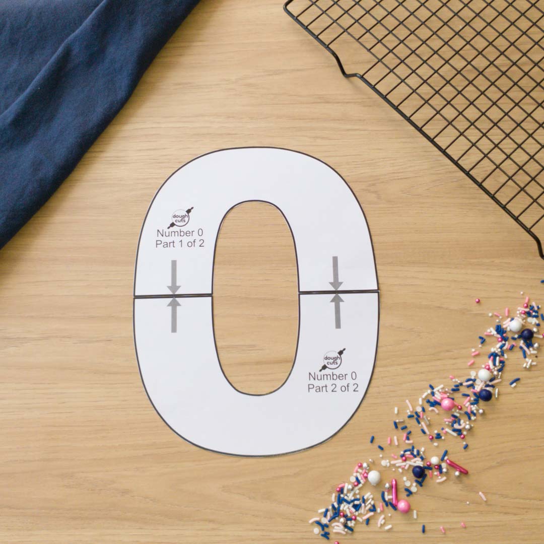 PRINT AT HOME - Number Cookie Cake Templates Individual - 11 inches 28 - DoughCuts for Free Printable Number Templates For Cakes