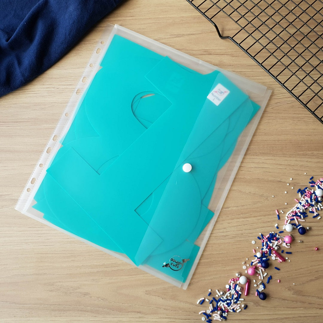 Set of 9 Number Cookie Cake Templates