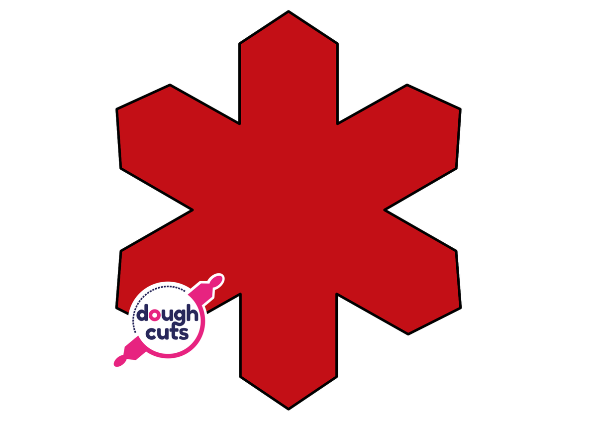 PRINT AT HOME - Snowflake Cookie Cake Template 11&quot; Tall