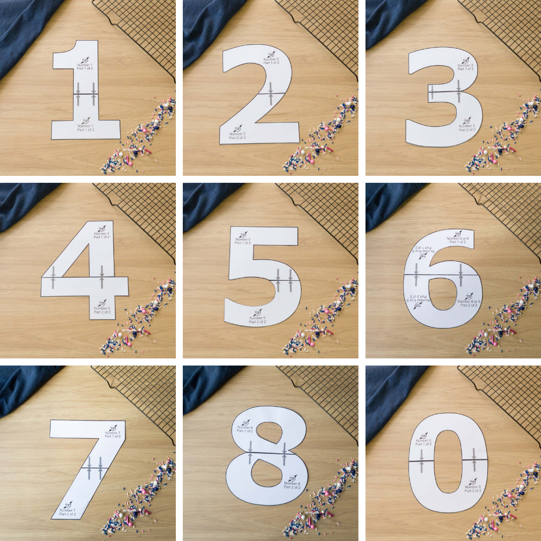 Print At Home Cookie Cake Templates Numbers DoughCuts